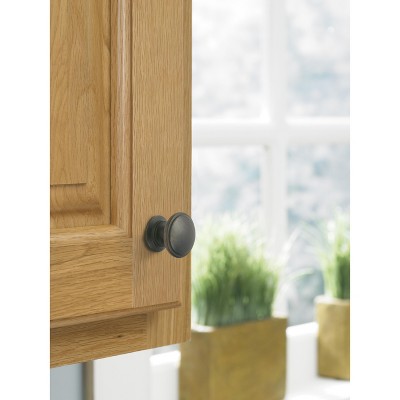 Ravino Oil-Rubbed Bronze Round Cabinet Knob, 1-1/4 inch, 25 Pack