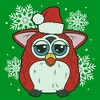 Boys Furby Santa Hat and Snowflakes T Shirt - 2 of 4