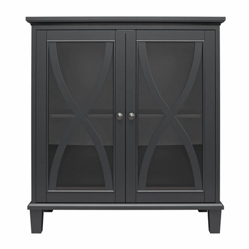 Target glass hot sale door cabinet