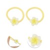 Unique Bargains Women's Flowered Hair Ropes Yellow White 2 Pcs - 3 of 3