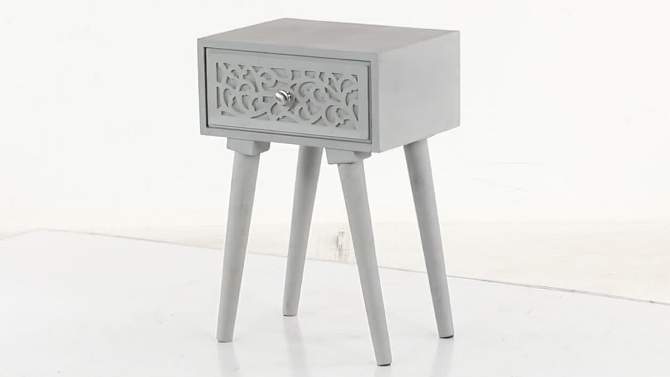 Farmhouse Mango Wood Accent Table - Olivia & May, 2 of 8, play video