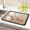 REGALWOVEN Large Diatomaceous Coffee Bar Mat, Quick Dry Dish Drying Mats for Kitchen Counter - 2 of 4