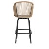Outdoor Bar Stools Set of 4, Wicker Patio Chairs with Armrests and Backrest, Rattan Bar Stools for Garden, Pool, Balcony - 4 of 4