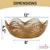 Metal Wire Scalloped Bowl – Wooden Bowls for Decor, Candies - 2 of 4