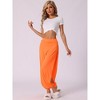 cheibear Women's Yoga Side Slit Joggers Sports Beach Harem Pants - 2 of 4