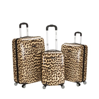 leopard spinner luggage