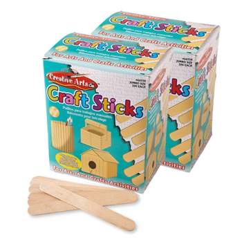 500 Pack Jumbo 6 Wooden Popsicle Sticks
