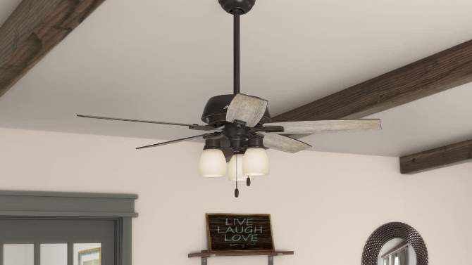 52" Donegan Ceiling Fan (Includes Light Bulb) - Hunter, 2 of 15, play video