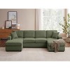 3-Piece Sectional Sofa with Deep Seats and Corduroy Upholstery - 3 of 4