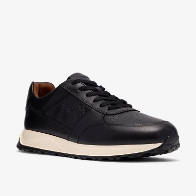 Clarks Mens Radwell Tie Black Leather Shoes 11 Medium — фото 4
