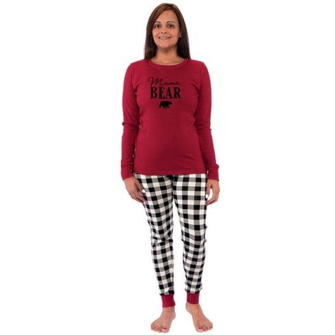 Touched By Nature Tight Fit Long Sleeve Top and Pant Pajama Set, Buffalo  Plaid - Hudson Childrenswear