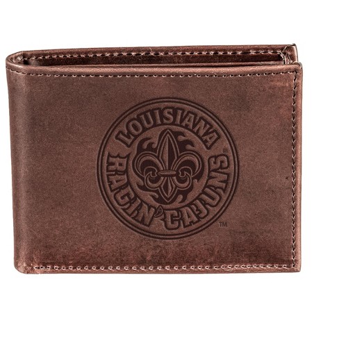 Evergreen Ncaa Louisiana Ragin' Cajuns Brown Leather Bifold Wallet  Officially Licensed With Gift Box : Target