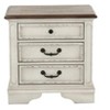 ORRD French Country 3-Drawer Nightstand, 27.75-Inch Tall, Crushed White - 3 of 4