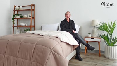 Queen Black and Gray Reversible Down Alternative Comforter