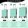 FURNIinspire Bag And Luggage Sets Travel Luggage Set Suitcase Set, 3 Piece Hard Shell Suitcases, Lightweight Suitcase, Green, 11.4"*20.1"*29.1" - 3 of 4