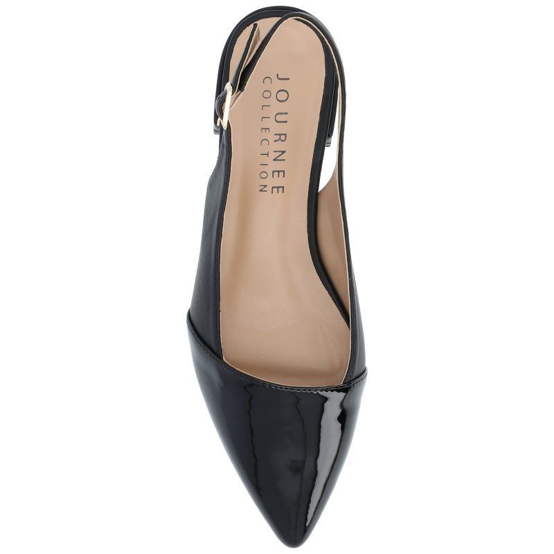 Journee Collection Womens Bertie Sling Back Two Tone Pointed Toe Flats, 4 of 10