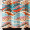 72"x72" Hailey Watercolor Wave Single Shower Curtain Turquoise - Lush Décor: Cotton Fabric, Machine Washable, Ring Top - 4 of 4