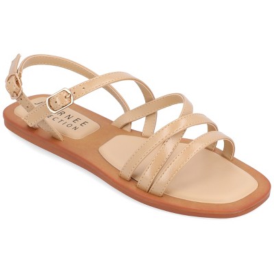 Journee Collection Womens Ennid  Buckle Flat Sandals