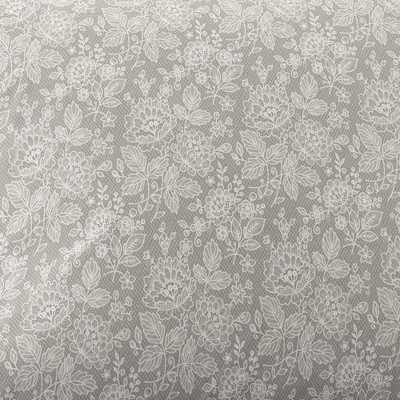 King Gray Floral Micro Flannel Sheet Set
