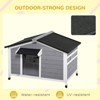 Outdoor Cabin-Style Dog House with Openable Roof, Gray, 31.1" H x 28.3" W x 42.9" D ¨C Medium Dogs (20¨C50 lbs) - 3 of 4