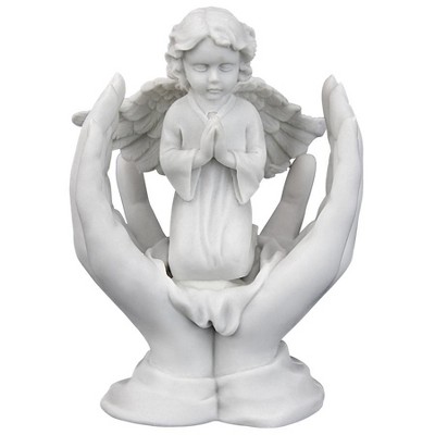 Design Toscano Prayers Of An Angel Bonded Marble Statue - White