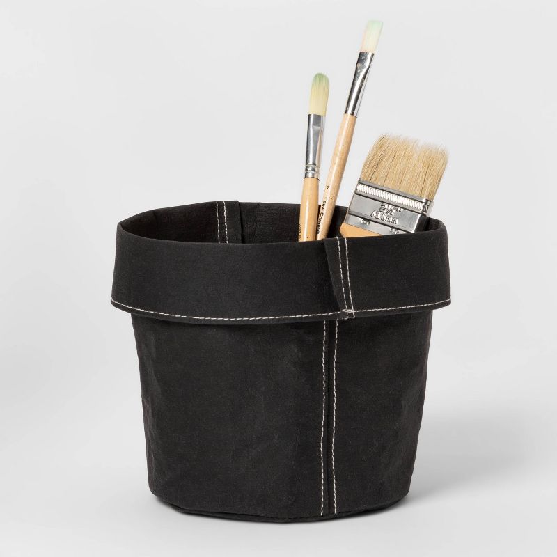 Round Washable Paper Basket Black/Charcoal - Project 62&#8482;, 3 of 5