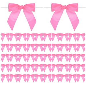 Unique Bargains Polyester Multipurpose Use Durable Flexible Gift Wrap Bows 50 Pcs - 1 of 4