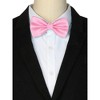 INSPIRE CHIC Men's Adjustable Solid Pre-tied Bow Tie - 4 of 4