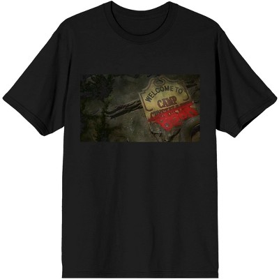 Friday The 13th Welcome To Camp Blood Men's Black Graphic Tee : Target