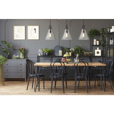 Harper Matte Black Glass Pendant Light with Conical Shade