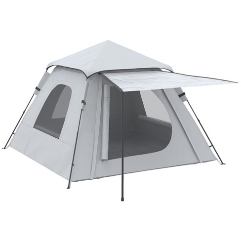 Outsunny 3-4 Person Up Tent, Tents For Camping With Windows, Zipped Door, Floor, Hang Hook & Portable Carry Bag, : Target