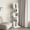 5/6 Tier Rotating Bookshelf, 360°Revolving Bookcase with Acrylic Plate, Floor Standing Display Rack, Bookshelf Organizer for Bedroom Living Room - 2 of 4