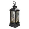 Northlight LED Skull Head Brushed Snow Globe Halloween Lantern - 11" - Black and Silver - 2 of 4