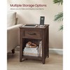 VASAGLE Farmhouse Nightstand with Charging Station, Bedside Table with Drawer for Bedroom - 4 of 4