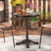 Costway 32" Patio Dining Table with 1.6" Umbrella Hole & Lid DPC Tabletop for Backyard - 2 of 4