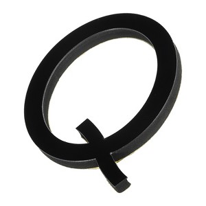 Unique Bargains Home Decoration Self-Adhesive 3D Acrylic Alphabet Mirror Wall Stickers Black - 1 of 3