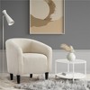 Yaheetech Upholstered Armchair Accent Barrel Chair - image 2 of 4