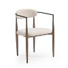 Christopher Knight Home Judith Upholstered Iron Dining Chair (Set of 2), Beige and Black and Gold - 3 of 4