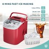 EUHOMY Portable Ice Maker - 26lbs/day, Ultra-Quiet & Self-Cleaning, Bullet Ice Production for Home, Kitchen,Red - 2 of 4