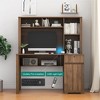 NicBex Multi-Function Computer Desk with Hutch,Power Outlets&Night Light,Modern Writing Desk Executive Table for Home&Office,Study Table - 3 of 4