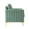 Set of 2 Iapygia Contemporary Tufted Wooden Upholstered Club Chair with Metal Legs for Bedroom Club Chair| ARTFUL LIVING DESIGN - 3 of 4