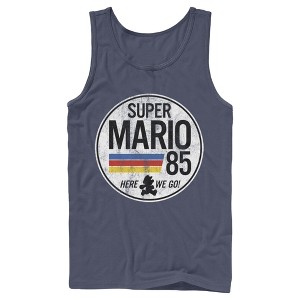Men's Nintendo Super Mario Retro Rainbow Ring Tank Top - 1 of 4
