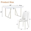 NicBex 5 PCS/7 PCS Cream-Style Piece White MDF Dining Table Set with 4/6 Armless Chairs for Kitchen/Apartment,White - 3 of 4