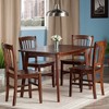 5pc Shaye Dining Table with Slat Back Chairs Walnut - Winsome: Mid-Century Modern, Wood, Non-Extension, Seats 4 - image 3 of 3