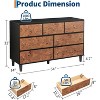 Modern Chest of Drawers with Natural Texture, Curved Profile Design, Dresser TV Stand, Wood Drawer Organizer for Bedroom, Living Room, Natural Oak - 3 of 4