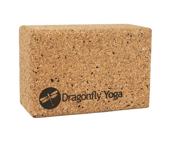 DragonFly Cork/EVA Yoga Block - Brown (4")