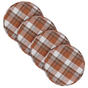 Park Designs Country Plaid Quilted Placemat 15" Dia Set Of 4 - 1 of 4