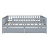 NicBex Twin Size Wooden Daybed, Modern Sofa Bed Frame with 2 Storage Drawers, Guardrails and Opening for Boy and Girl - 4 of 4
