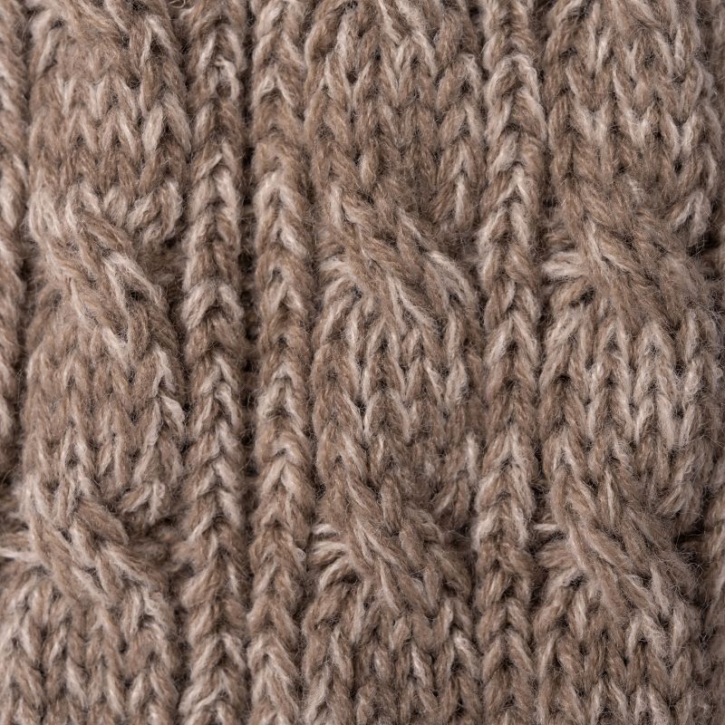 MUK LUKS Women's Cable Knit Over the Knee Socks - Driftwood/Pearl , OS (6 - 11), 5 of 6