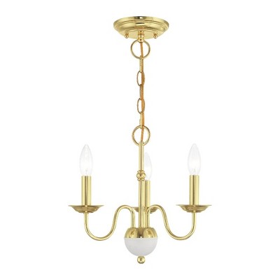 Livex Lighting Windsor 3 - Light Chandelier in  Polished Brass